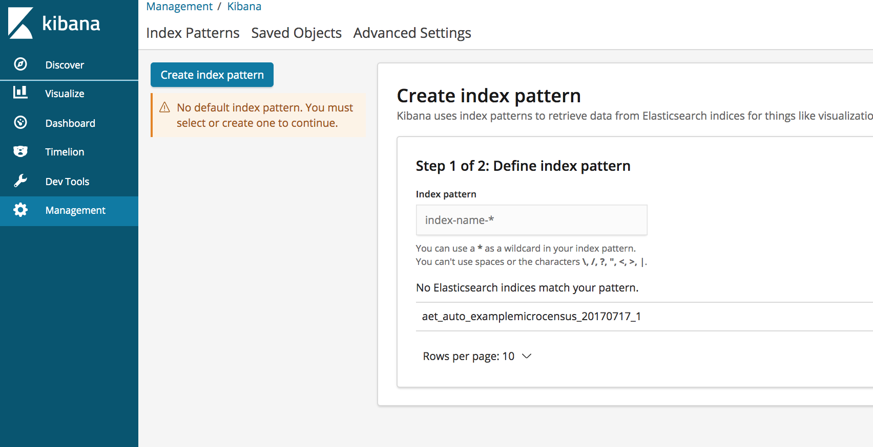 Kibana Index Patterns